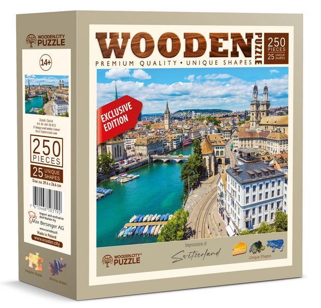 Wooden.City - Zürich - 250 Teile Puzzle