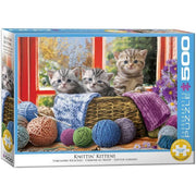 Eurographics - Strickende Kätzchen - 500 Large-Teile Puzzle