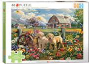 Eurographics - Welpenfrühling - 48 sehr grosse Teile Puzzle