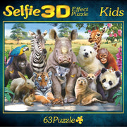 M.I.C. - Erlebnis Zoo - 3D-Selfie Puzzle - 63 Teile