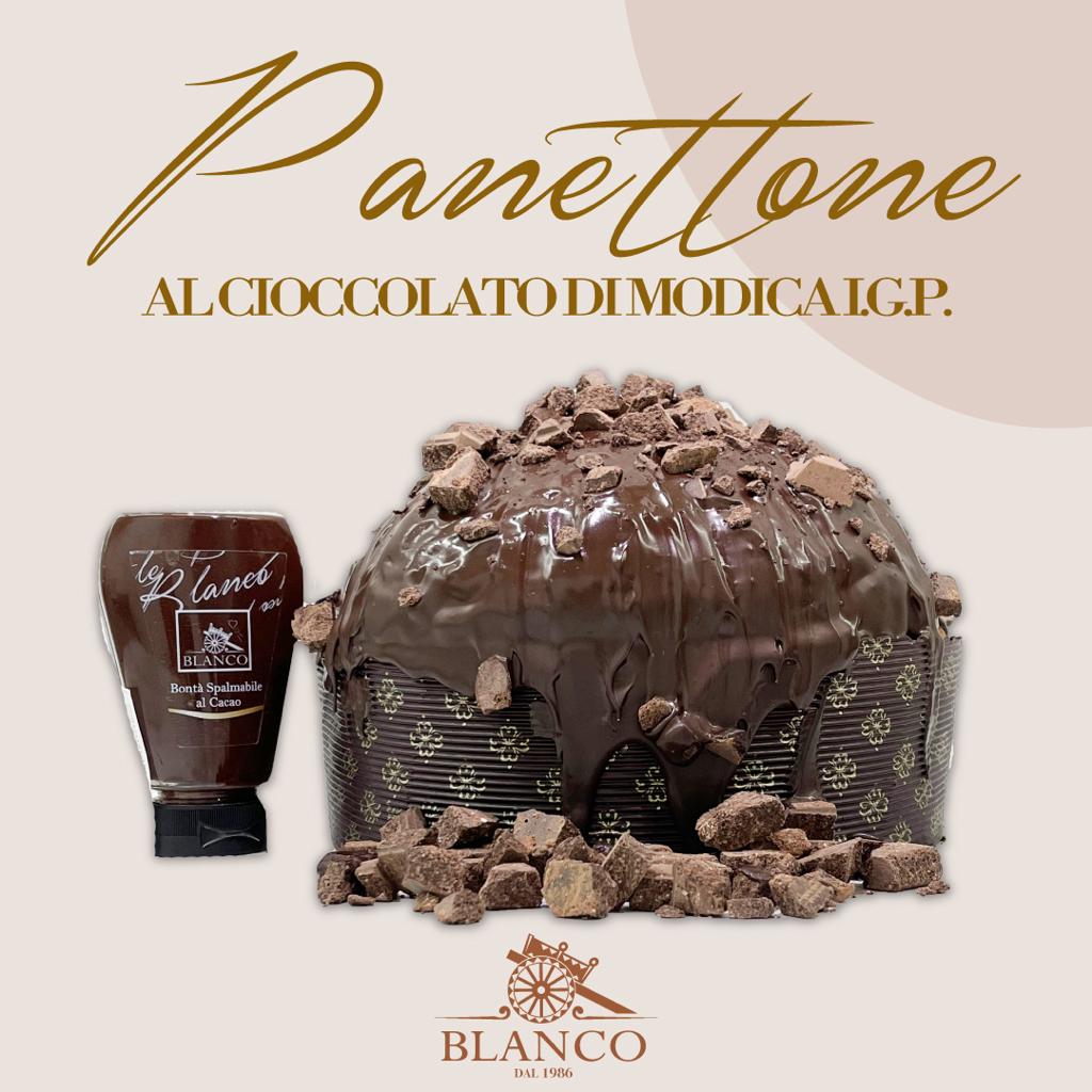 Blanco Natale | Panettone al Cioccolato di Modica IGP inkl. Crema di Cioccolato 190g