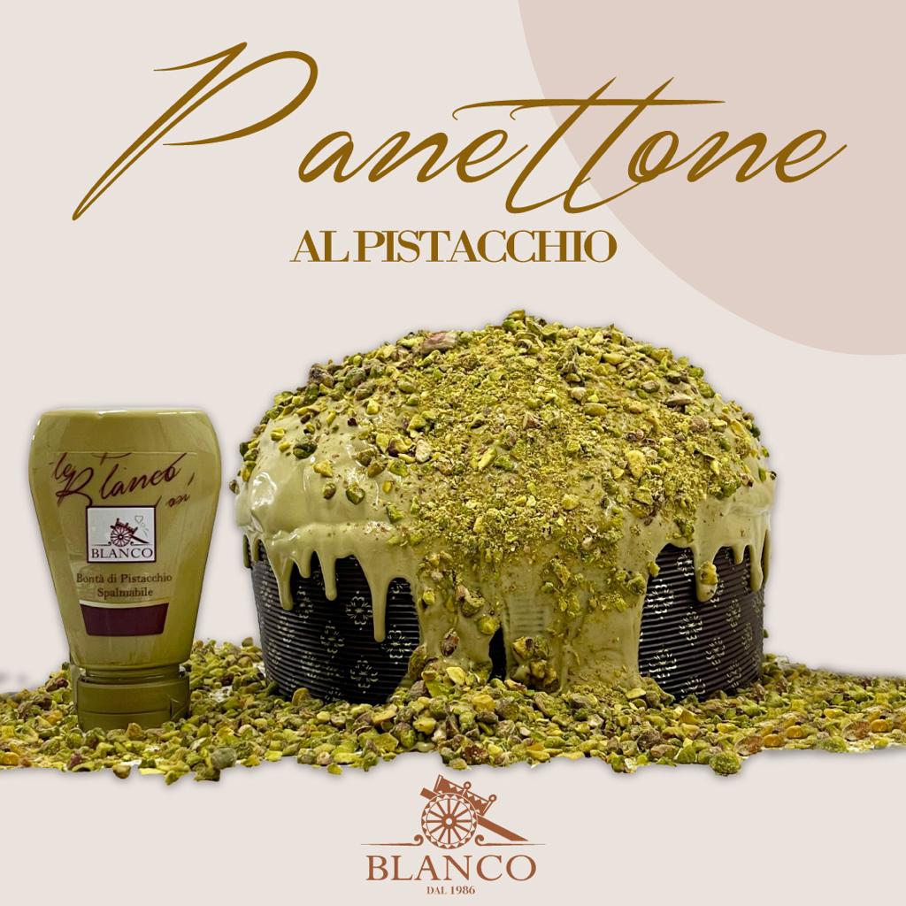 Blanco Natale | Panettone al Pistacchio 1kg inkl. Crema al Pistacchio 190g