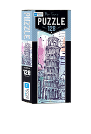 Blue Focus | Mini Puzzle - Pisa Tower - 128 Teile Puzzle