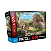 Blue Focus | Old Houses and Flowers - 1000 Teile Puzzle