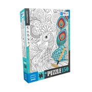 Blue Focus | Coloring Puzzle - Peacock - 150 Teile Puzzle