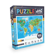 Neverland - Animal World Map - 100 Teile Puzzle
