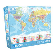 Blue Focus | World Map - 1000 Teile Puzzle