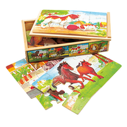 Bino | Puzzlebox Tiere - 4x12 Teile - ab 3 Jahren
