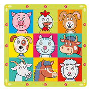Bino | Puzzle Tierköpfe - 18 Teile - ab 18 Monaten