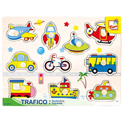 Bino | Steckpuzzle Verkehr - 10 Teile - ab 18 Monaten