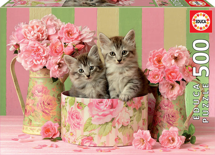 Educa - Kittens with roses - 500 Teile Puzzle - Nur CHF 13.90! Jetzt kaufen auf fluxed.ch