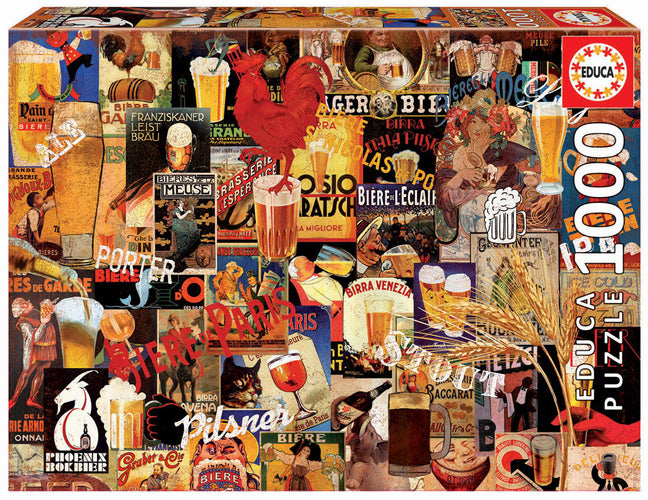 Educa - Vintage Beer Collage - 1000 Teile Puzzle - Nur CHF 19.90! Jetzt kaufen auf fluxed.ch