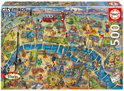 Educa - Paris Map - 500 Teile Puzzle