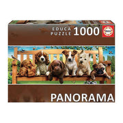 Educa - Puppies on a bench - 1000 Teile Panorama Puzzle