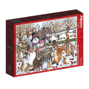 Alipson | Two snowmen winter scene - 500 Teile Puzzle