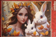 Alipson | Lady and Bunnies - 500 Teile Puzzle