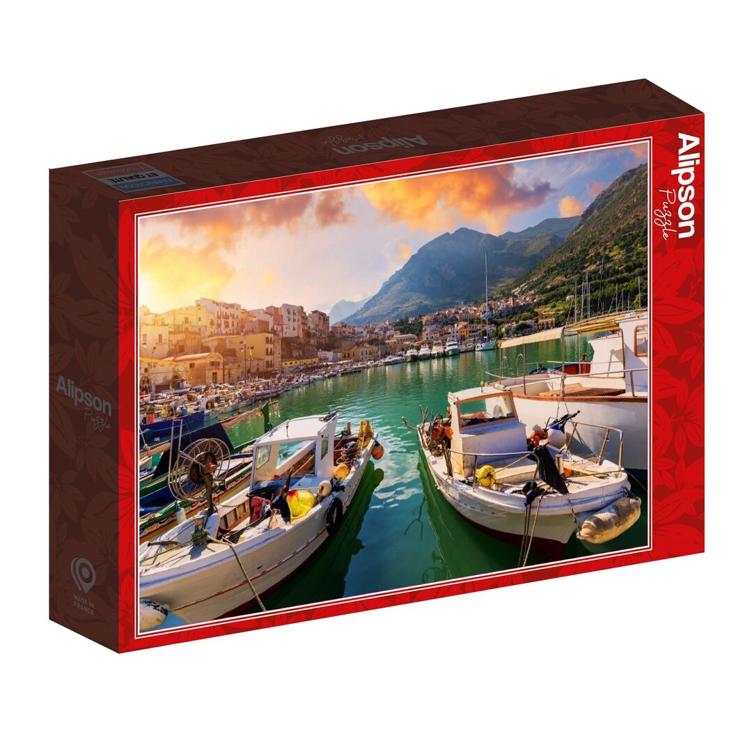 Alipson - Hafen und Fischerboote, Sizilien - 1000 Teile Puzzle