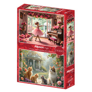Alipson - Kleine Ballerina & romantischer Garten - 2x500 Teile Pu