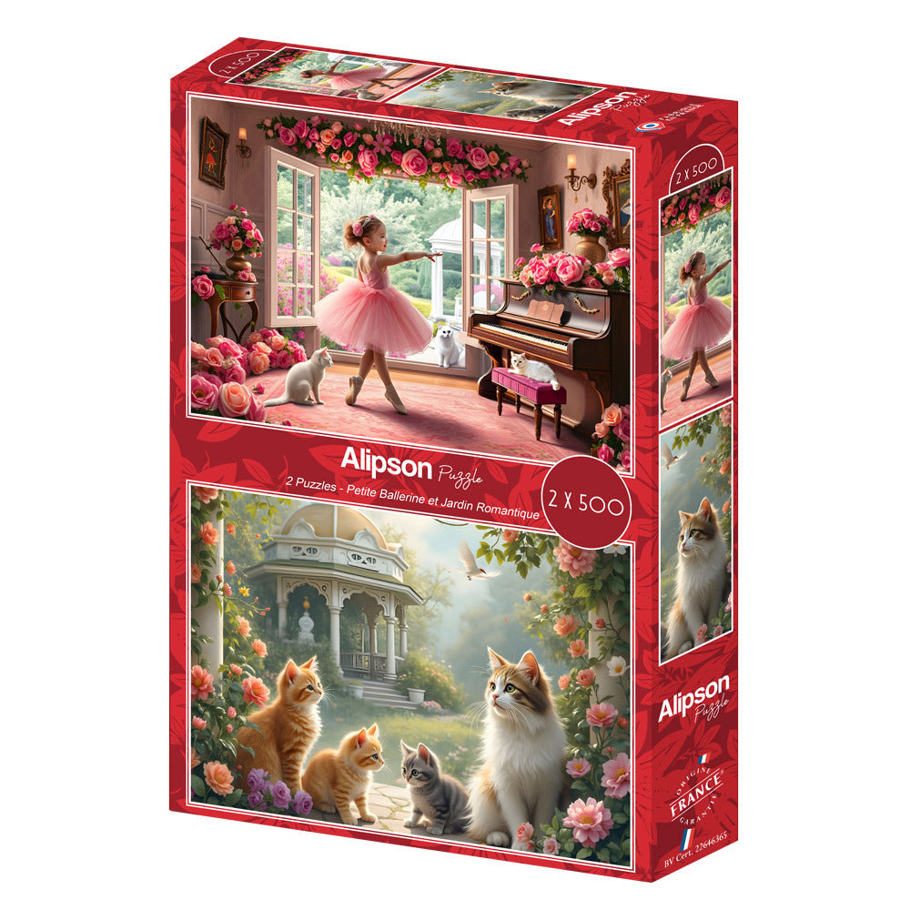 Alipson - Kleine Ballerina & romantischer Garten - 2x500 Teile Pu