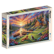 Alipson - Sunset over the Lake - 500 Teile Puzzle