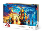 Art Puzzle - The Harbor of Colorful Sails - 500 Teile Puzzle