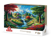Art Puzzle - At the Foot of the Mountains - 500 Teile Puzzle