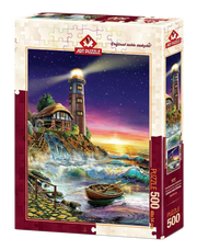 Art Puzzle | Sunset by the Lighthouse - 500 Teile Puzzle