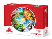 Art Puzzle - The Wheel of Four Seasons - 570 Teile rund Puzzle