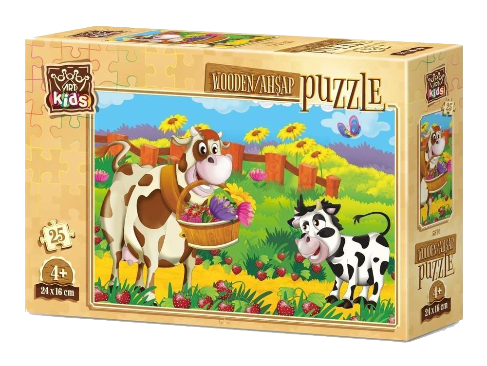 Art Puzzle Kids | Romantic Cow - 25 Holzteile Puzzle - Nur CHF 14.90! Jetzt kaufen auf fluxed.ch