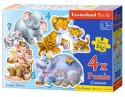 Castorland - Tiere des Dschungels - 4in1 – Formpuzzles, XXL Teile