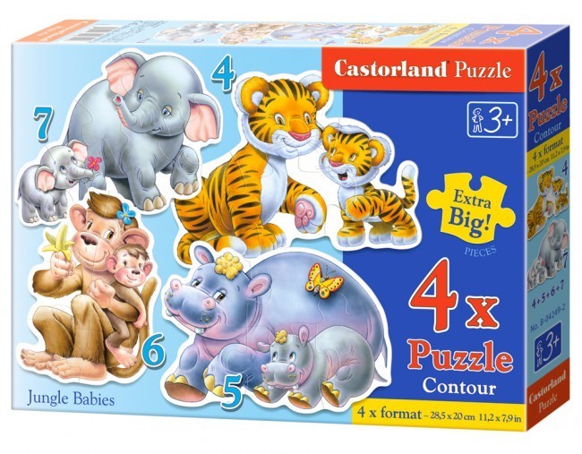 Castorland - Tiere des Dschungels - 4in1 – Formpuzzles, XXL Teile - Nur CHF 14.90! Jetzt kaufen auf fluxed.ch