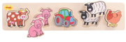 Bigjigs Toys | Chunky Lift & Match Puzzle - Farm - 5 Teile Holz