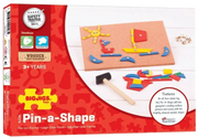 Bigjigs Toys | Hämmerlispiel (Pin-a-Shape) - ab 4 Jahren Holz