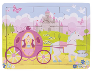 Bigjigs Toys | Tray Puzzle - Prinzessin - 9 Teile Holzpuzzle