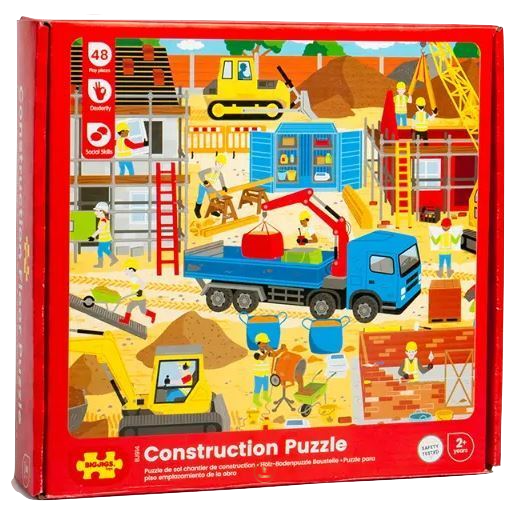 Bigjigs Toys | Bodenpuzzle - Baustelle - 48 Teile Holz - Nur CHF 17.90! Jetzt kaufen auf fluxed.ch