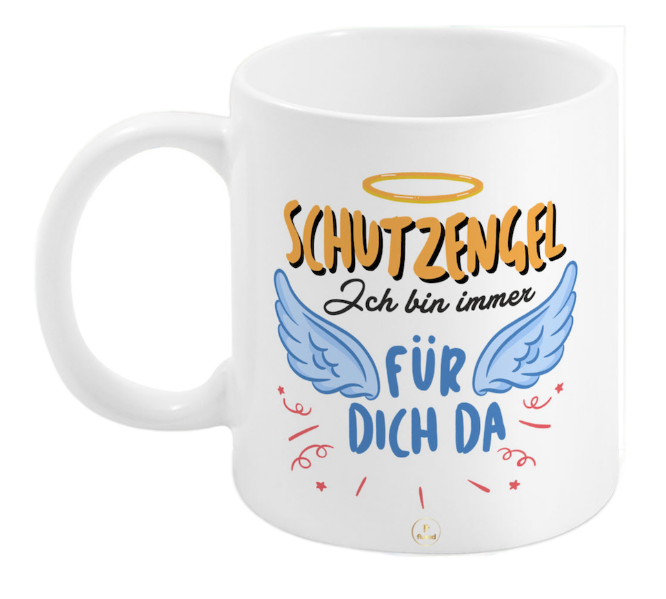 Tasse mit Aufschrift | "Schutzengel ich bin immer für dich da" - Nur CHF 13! Jetzt kaufen auf fluxed.ch