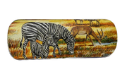 Brillenetui - Zebra mit Fohlen