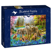 Bluebird - Spring Wolf Family - 1500 Teile Puzzle