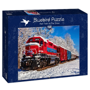 Bluebird - Red Train in the Snow - 1500 Teile Puzzle