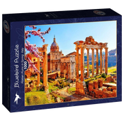 Bluebird - Roman Ruins in Spring, Italy - 1000 Teile Puzzle