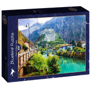 Bluebird | Fort of Bard, Italy - 500 Teile Puzzle