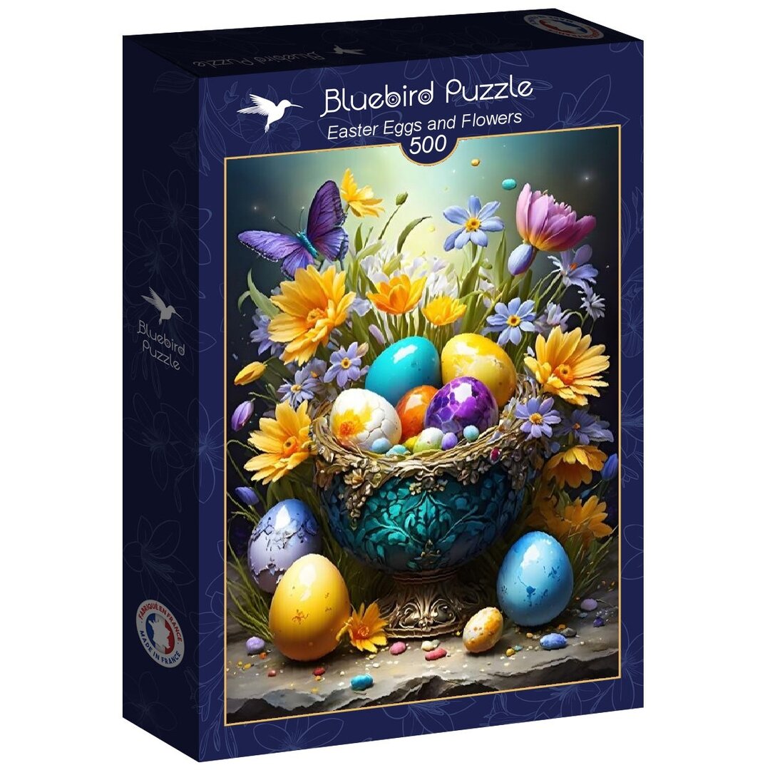 Bluebird - Ostereier und Blumen - 500 Teile Puzzle