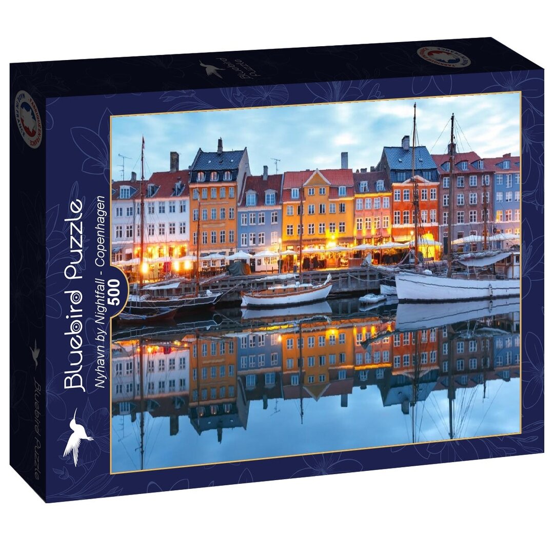 Bluebird - Nyhavn by Nightfall, Copenhagen - 500 Teile Puzzle