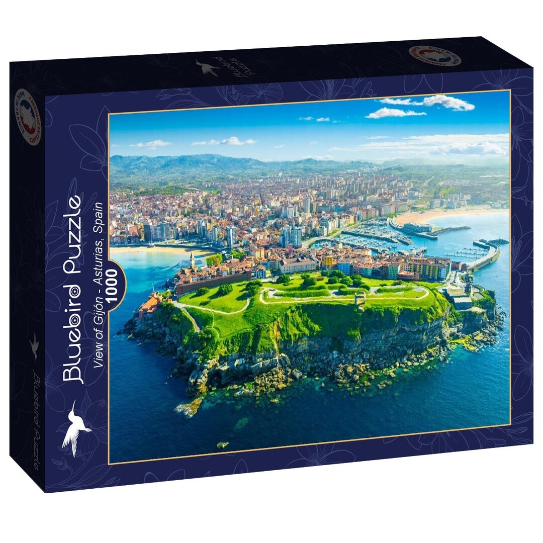 Bluebird - Blick auf Gijón - Asturien, Spanien - 1000 Teile Puzzl