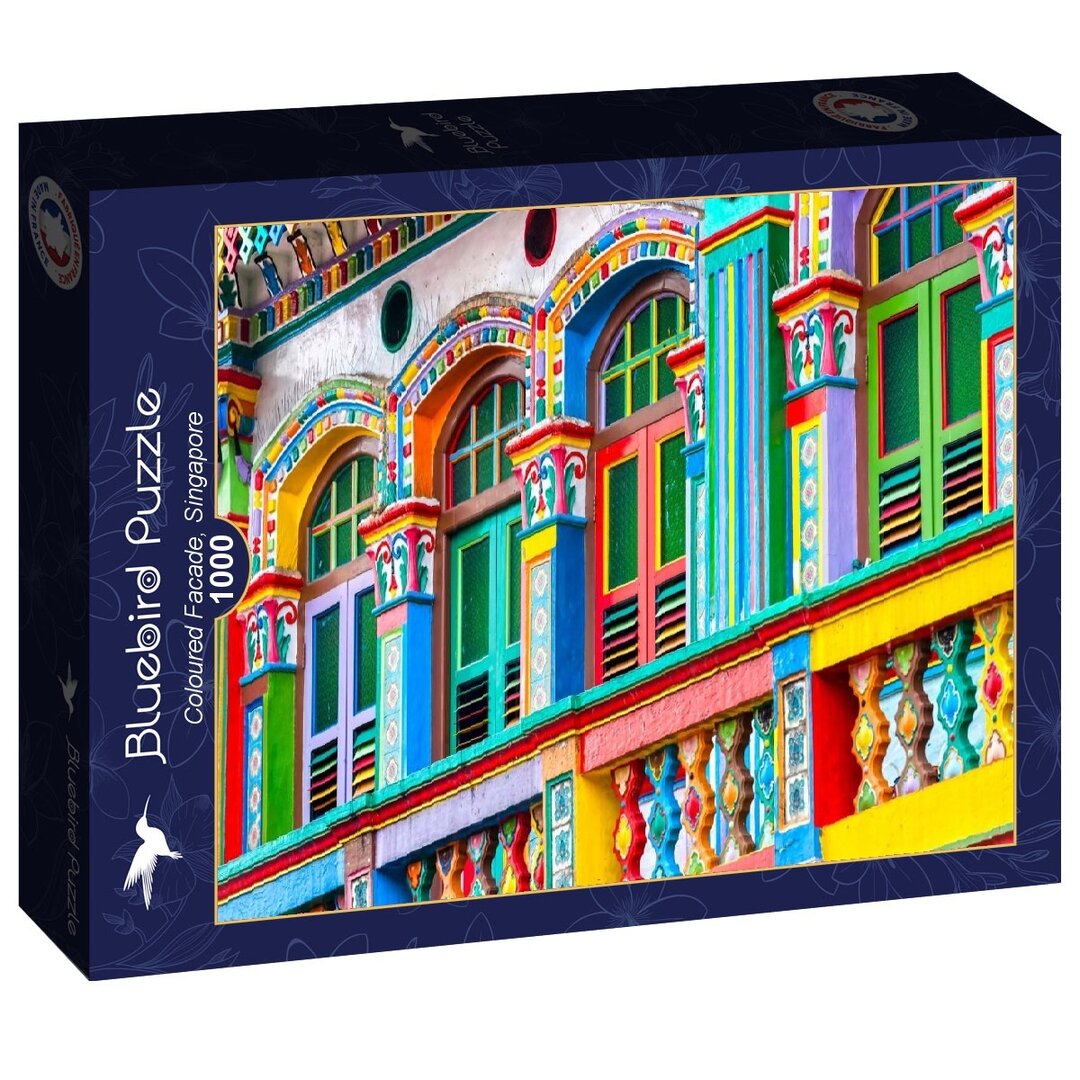 Bluebird - Bunte Fassade, Singapur - 1000 Teile Puzzle