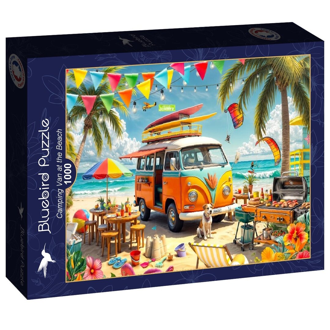 Bluebird - Camping Van at the Beach - 1000 Teile Puzzle