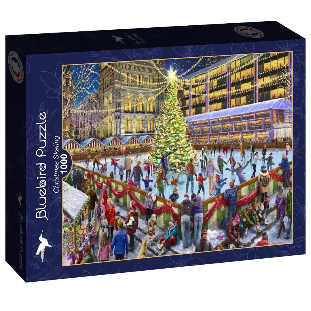 Bluebird - Christmas Skating - 1000 Teile Puzzle
