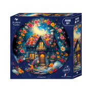 Bluebird - Le Cottage Fleuri - 501 Teile rund Puzzle