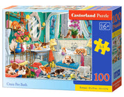 Castorland - Crazy Pet Bath - 100 Teile Puzzle