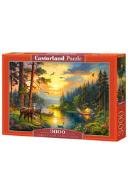 Castorland - Sunset over Forest River - 3000 Teile Puzzle